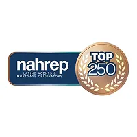 NAHREP Top 250 Latino mortgage originators award badge with laurel emblem